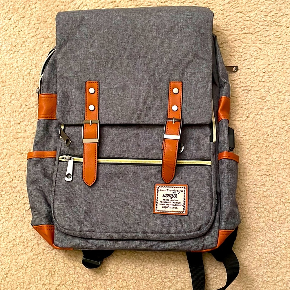 UGRACE Vintage Laptop Backpack with USB Charging Port, Water Resistant